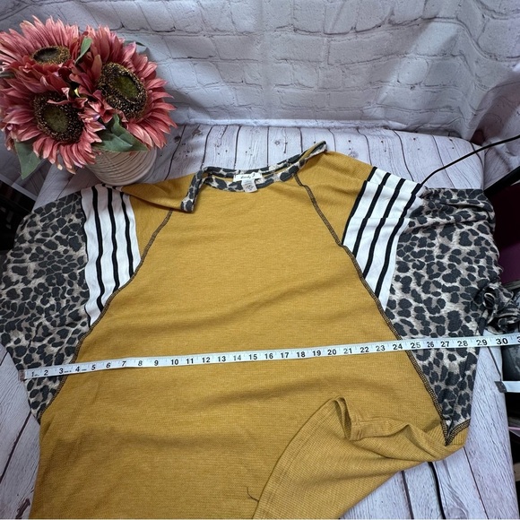 NWT lovely J boutique leopard animal print dolman Sleeve Top boho western plus - Picture 10 of 10